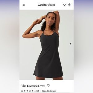 Outdoor Voices Exercise Dress Black